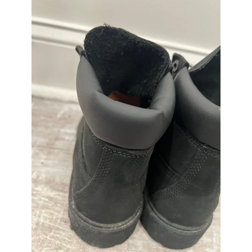 Timberland Boots Boys Size 6 M Inch Premium Waterproof Boots Black Suede B106